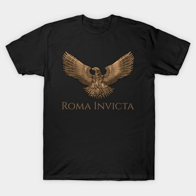 Ancient Rome Steampunk Legionary Eagle - SPQR Roma Invicta T-Shirt by Styr Designs